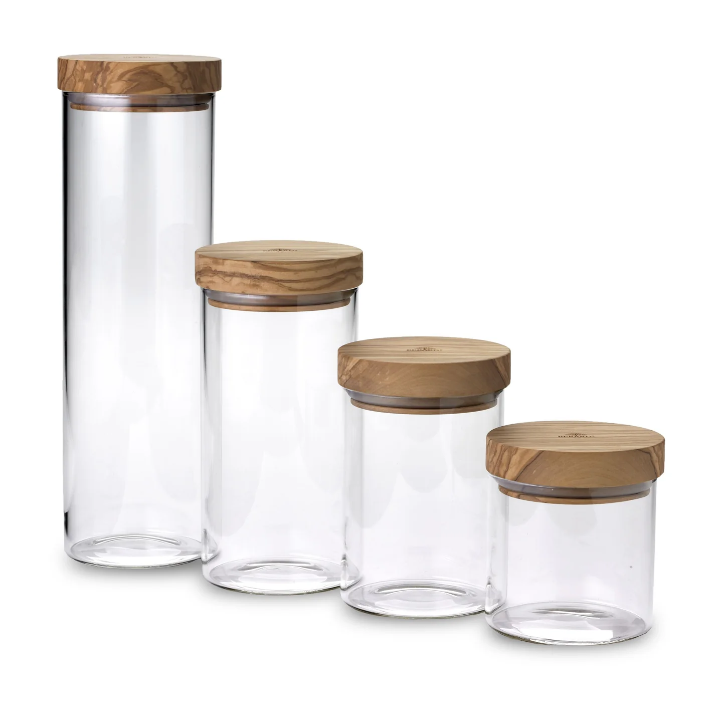 Berard Olivewood Glass Storage Jar with Olivewood Lid - Image 3