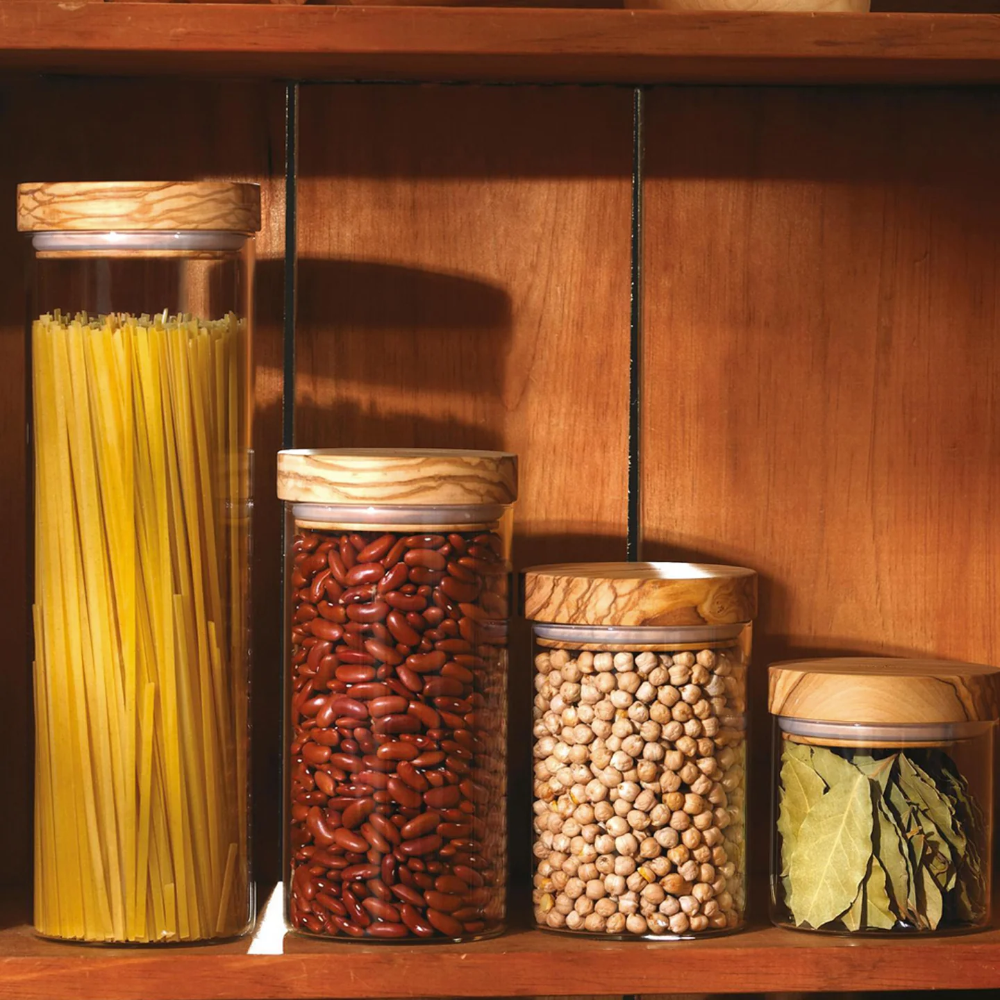 Berard Olivewood Glass Storage Jar with Olivewood Lid - Image 7