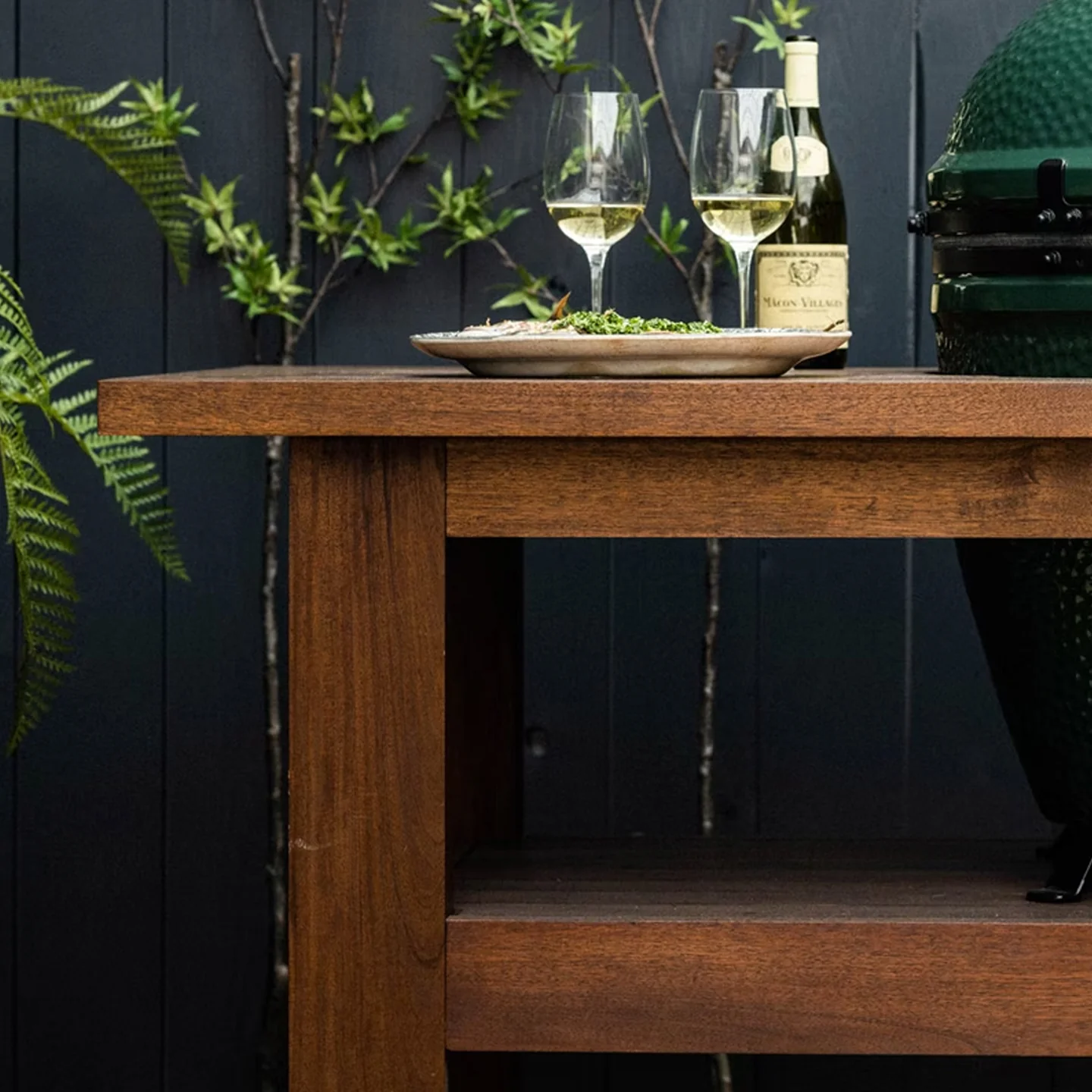 Big Green Egg Large with Premium Royal Mahogany Table - Image 3