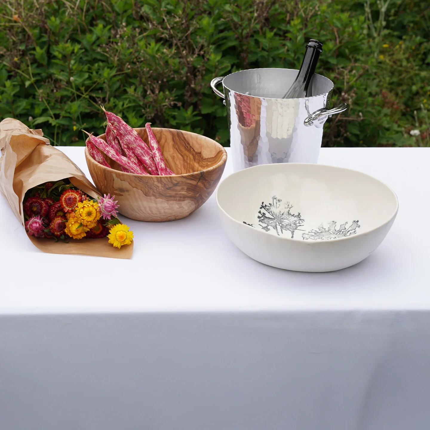 Borough Kitchen Cotton Tablecloth / White - Image 2
