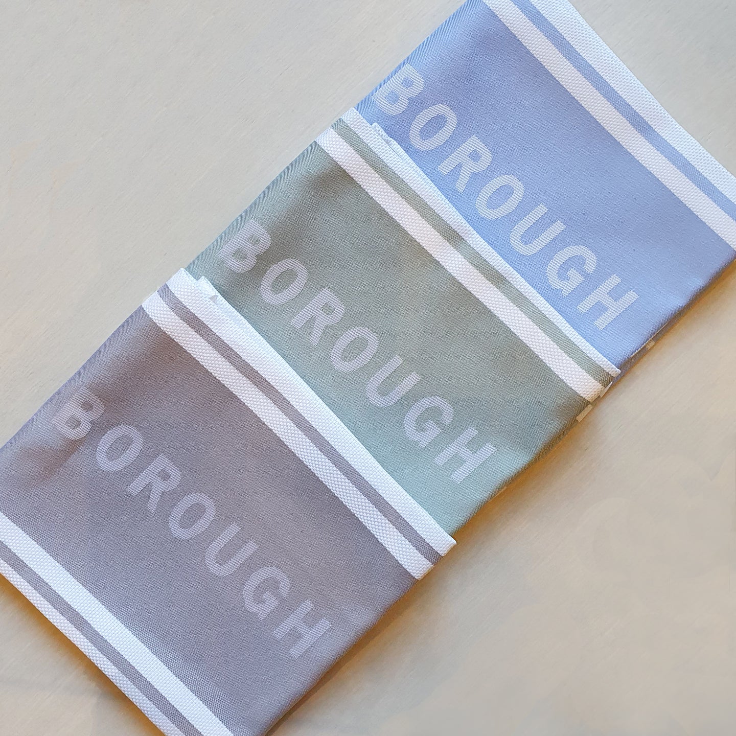 Borough Kitchen French Jacquard Tea Towel / Grey - Image 2