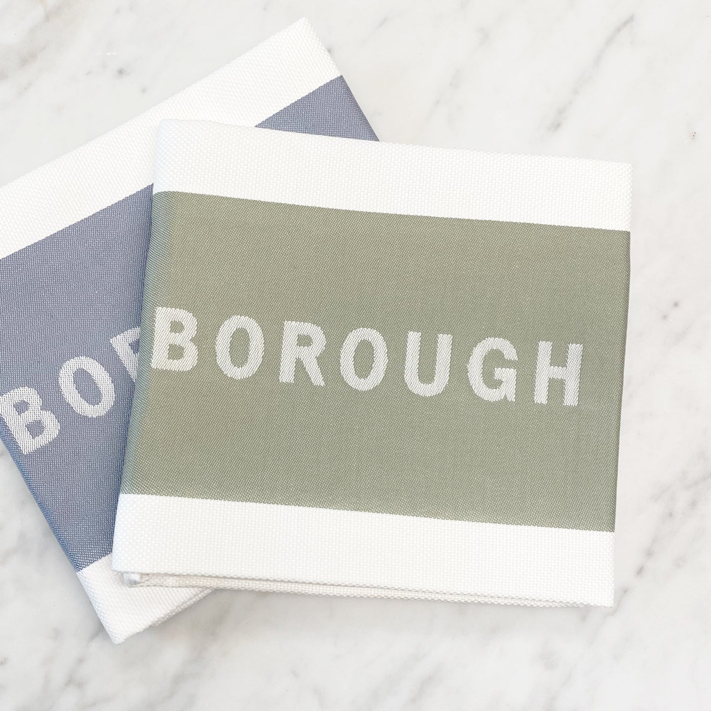 Borough Kitchen French Jacquard Tea Towel / Sage - Image 2