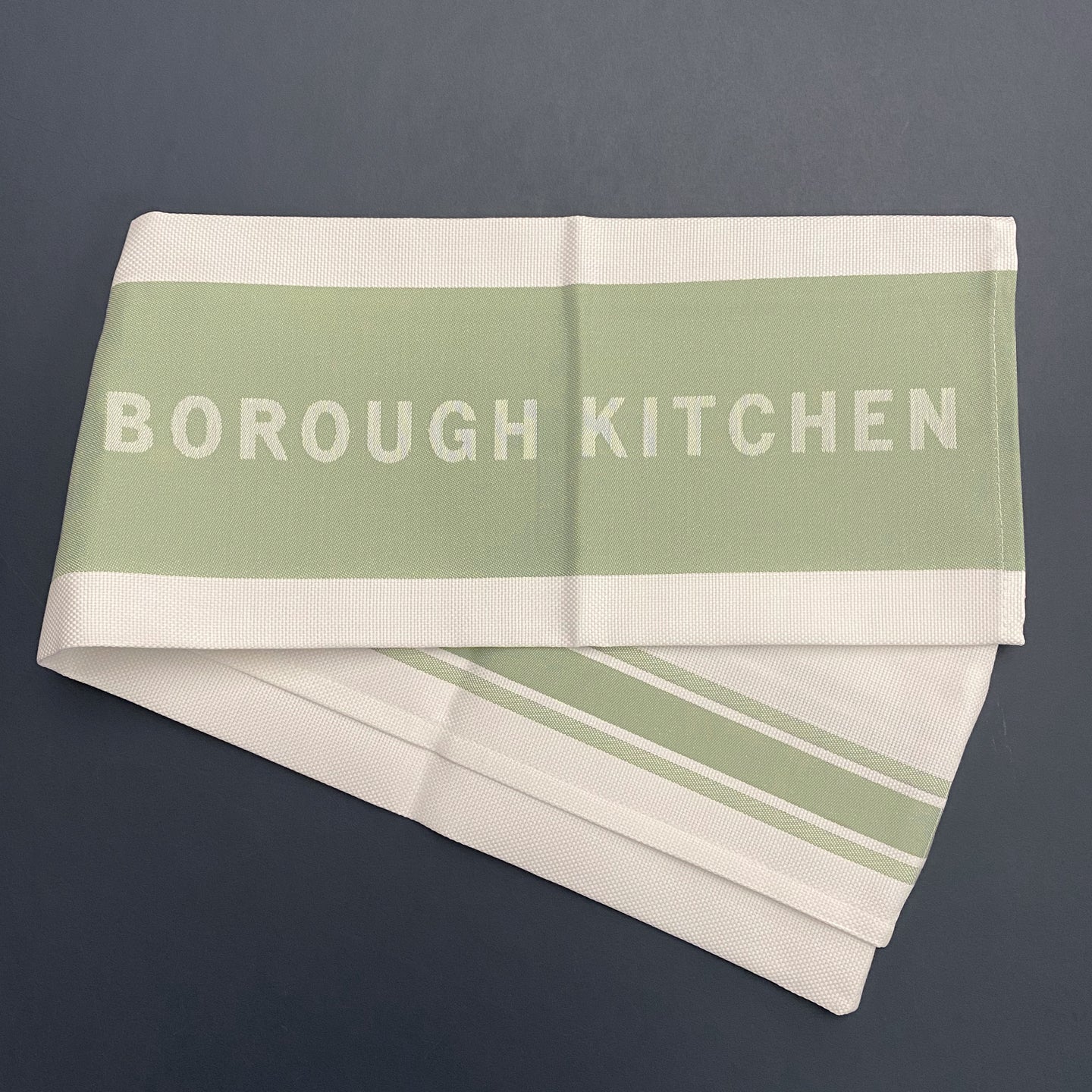 Borough Kitchen French Jacquard Tea Towel / Pack of 3 / Sage - Image 4