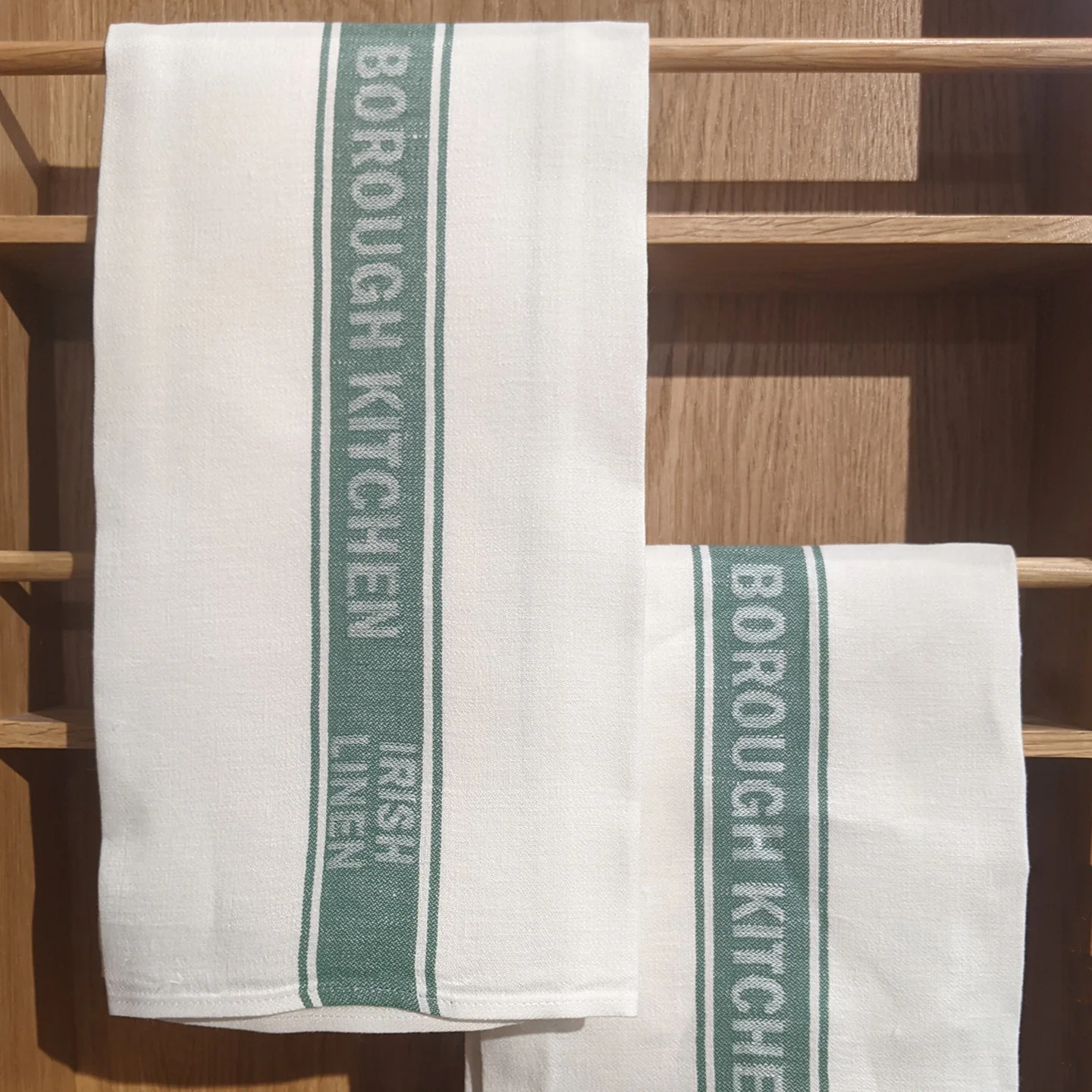 Borough Kitchen Irish Linen Tea Towel / Green - Image 3