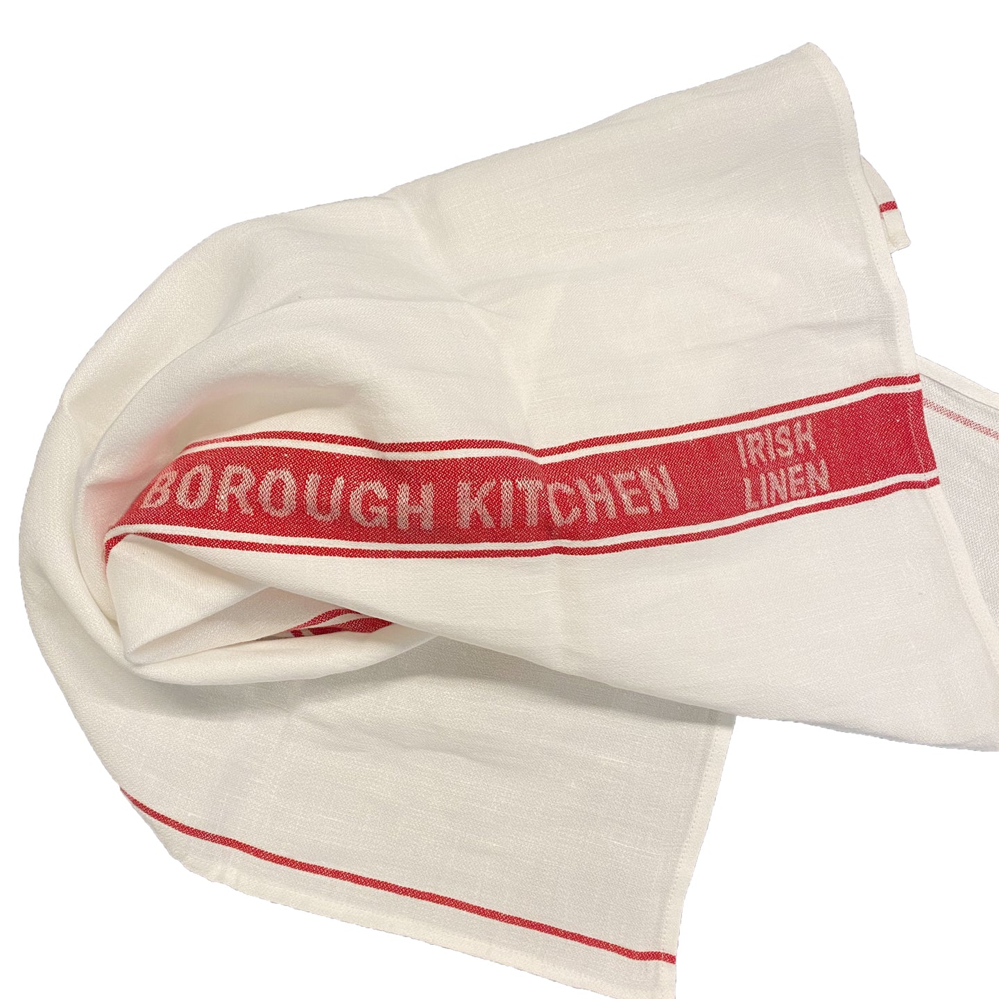Borough Kitchen Irish Linen Tea Towel / Pack of 3 / Red - Image 3