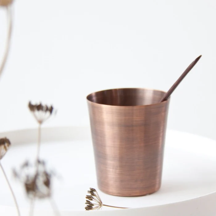 Brushed Copper Water Cup - Image 4
