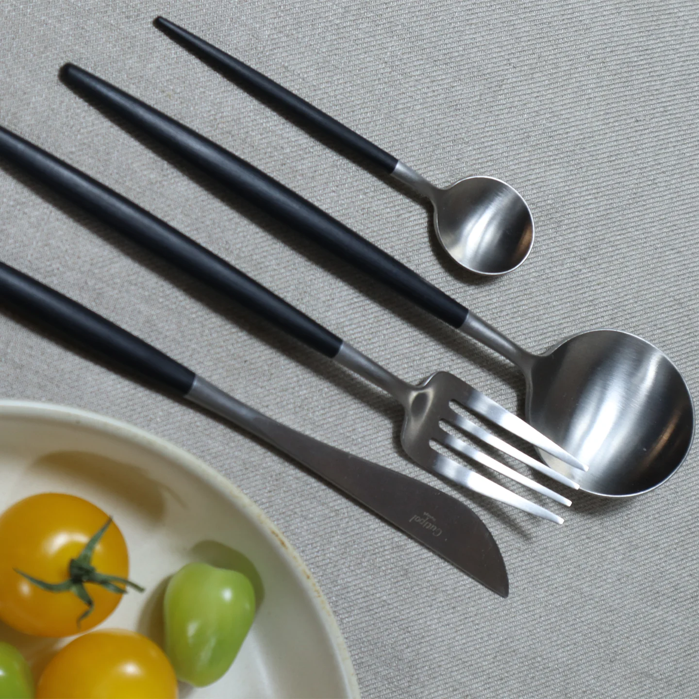 Cutipol Goa 75 Piece Cutlery Set / Black & Stainless Steel - Image 3