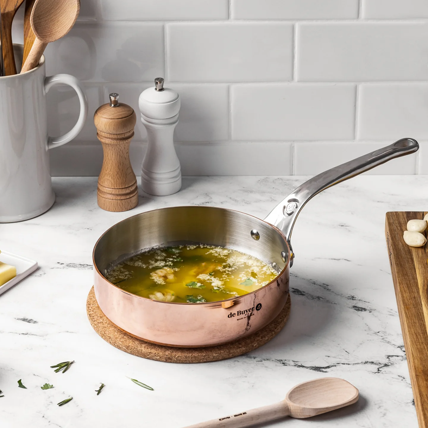 De Buyer Prima Matera SS Induction Saute Pan - Image 2