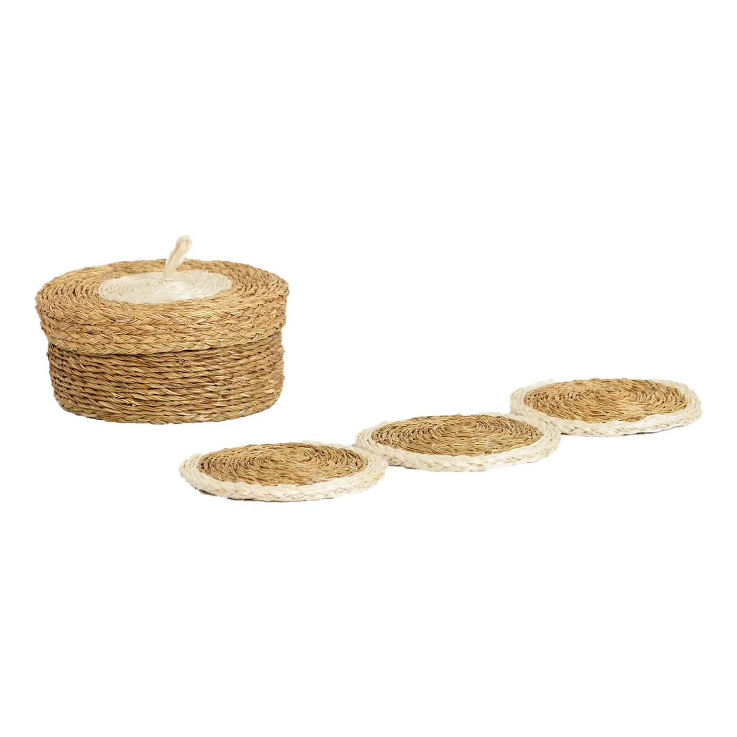 Gone Rural Round Coasters / Pack of 6 / White Trim