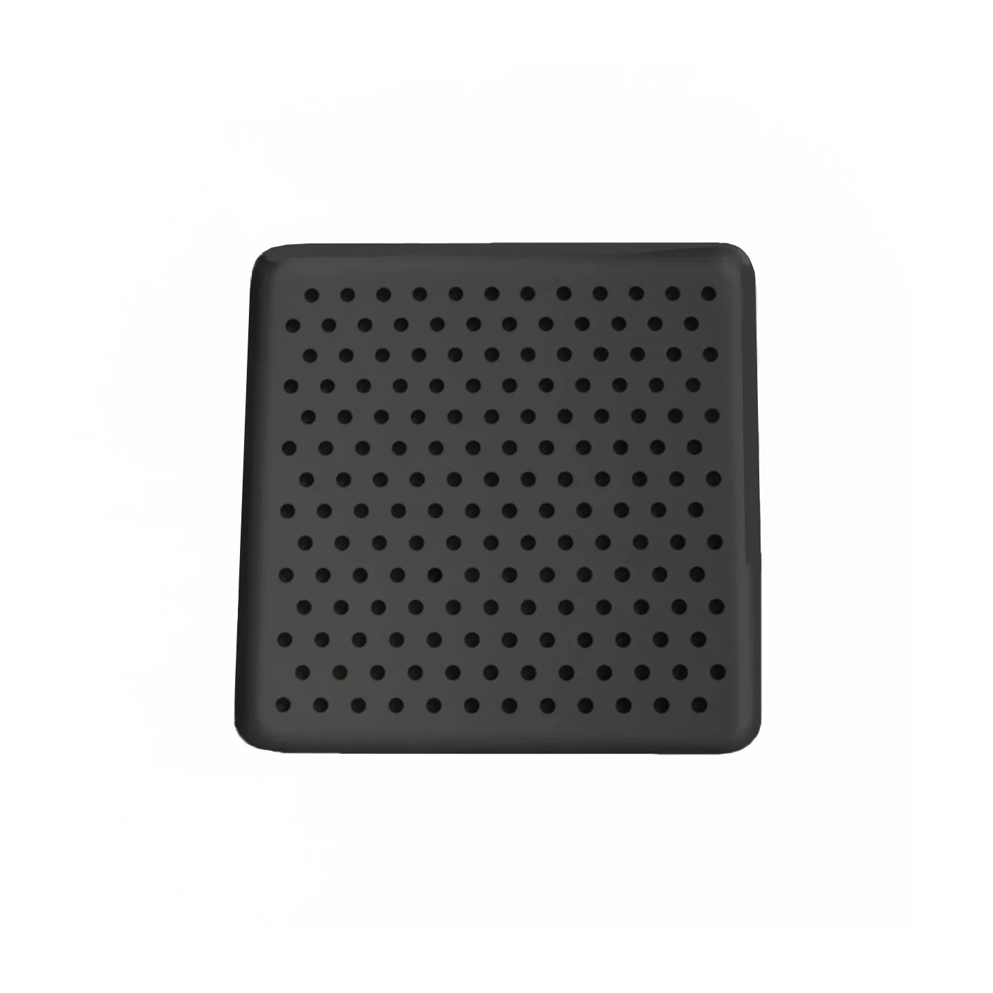 Kaymet Serving Tray Square Black and Rubber / 17x17cm
