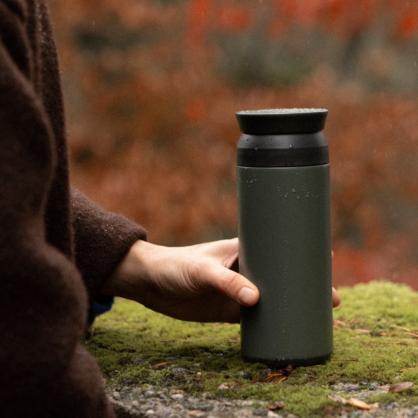 Kinto Travel Mug / 500ml / Ash Green - Image 2