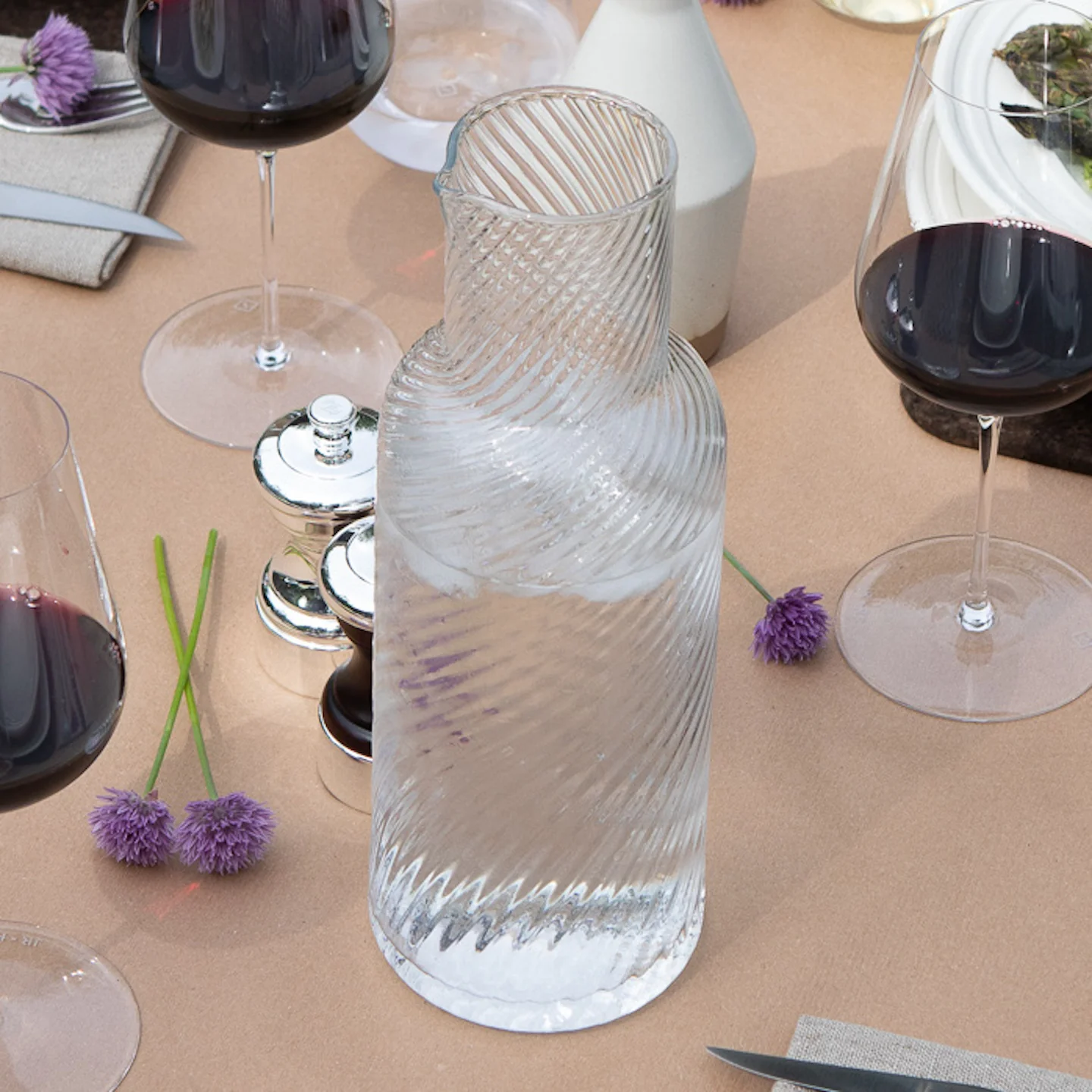 Lisbon Rippled Carafe / Clear - Image 3