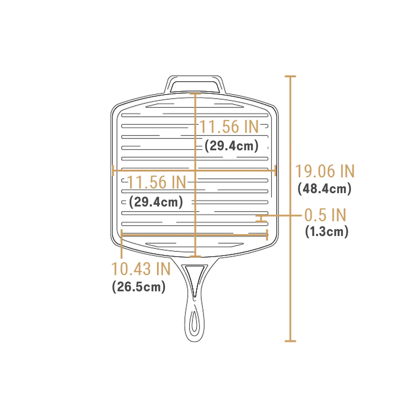 Lodge Blacklock Grill Pan / 30cm / 12" - Image 4