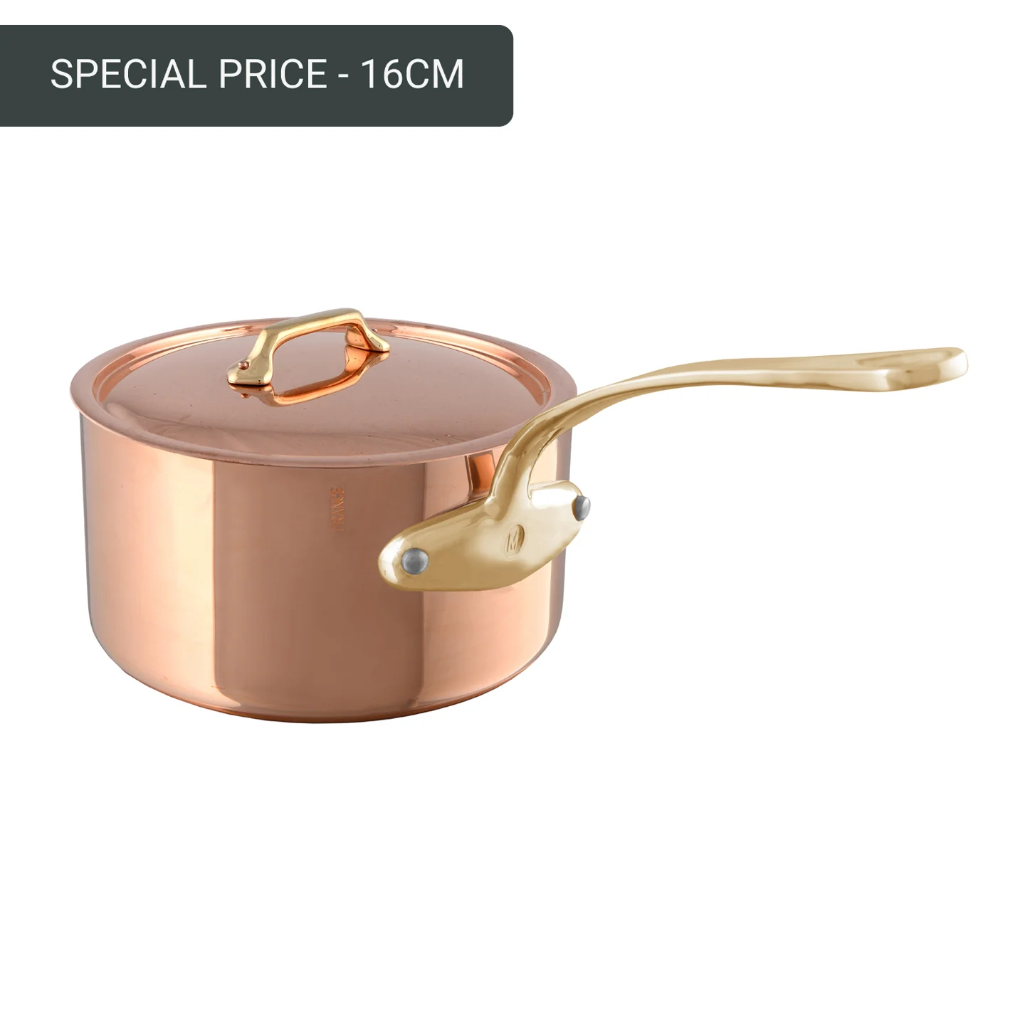 Mauviel M'200B Copper Saucepan with Lid - Image 8