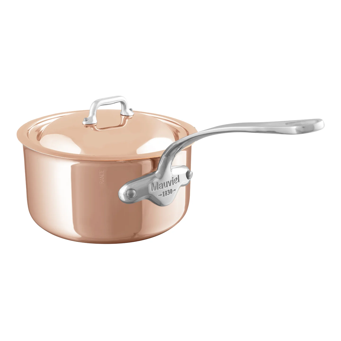 Mauviel M'6S Induction Compatible Copper Saucepan with Lid - Image 7