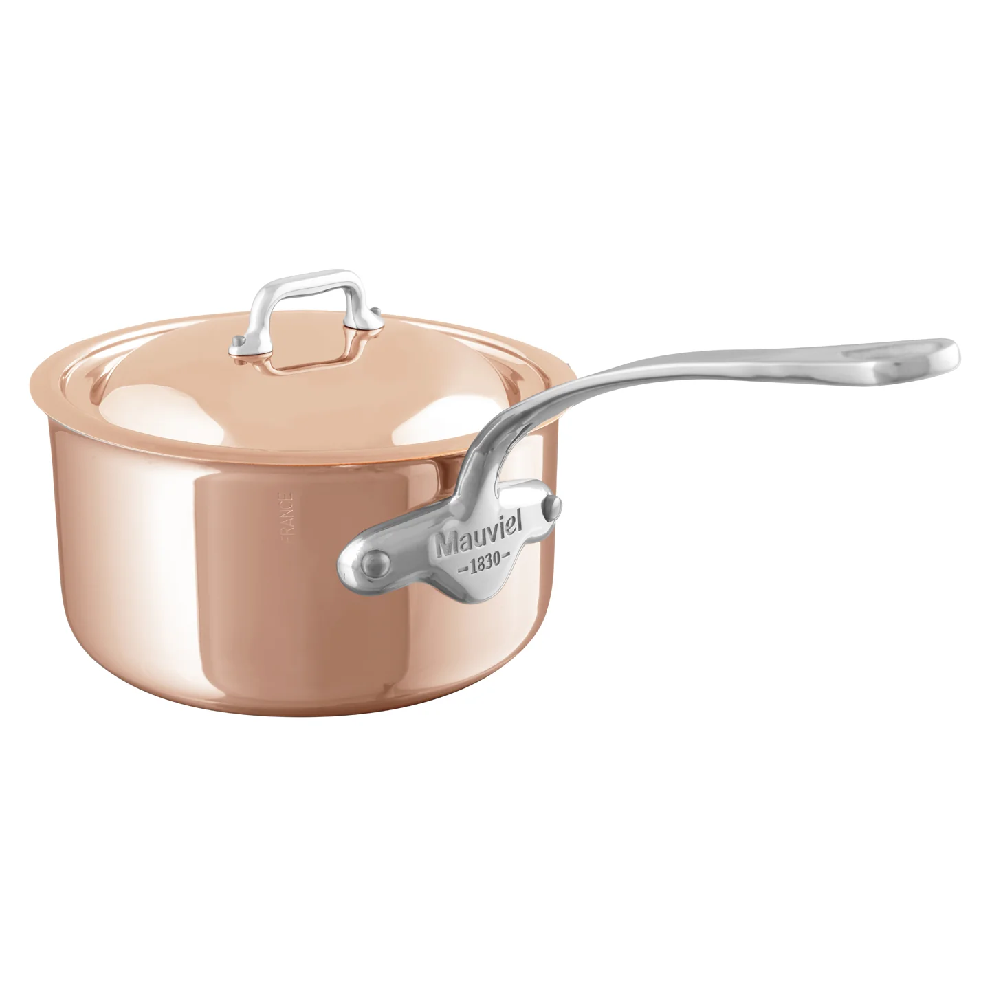 Mauviel M'6S Induction Compatible Copper Saucepan with Lid - Image 8