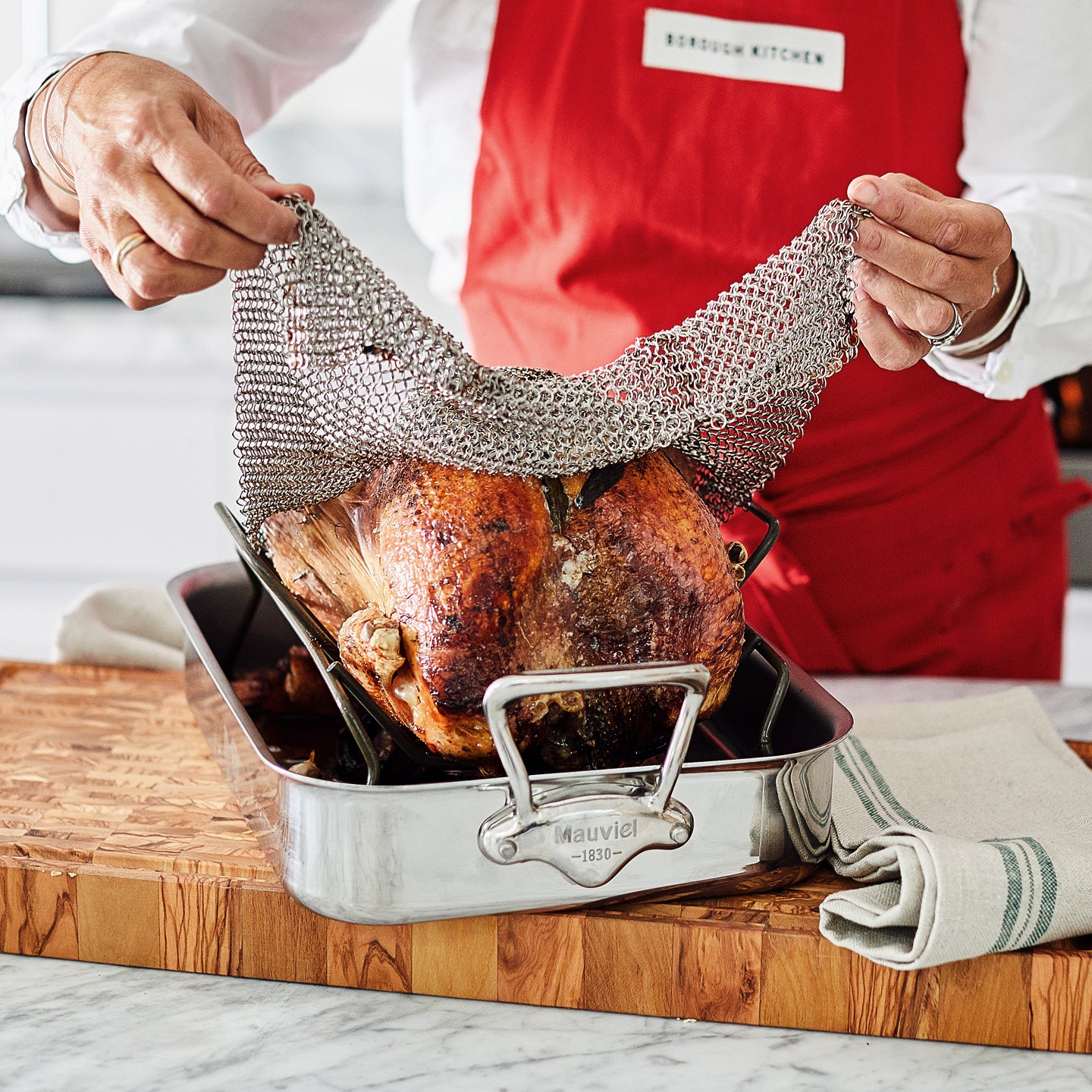 Mauviel M'Cook Roasting Pan with Rack 35x25cm - Image 2