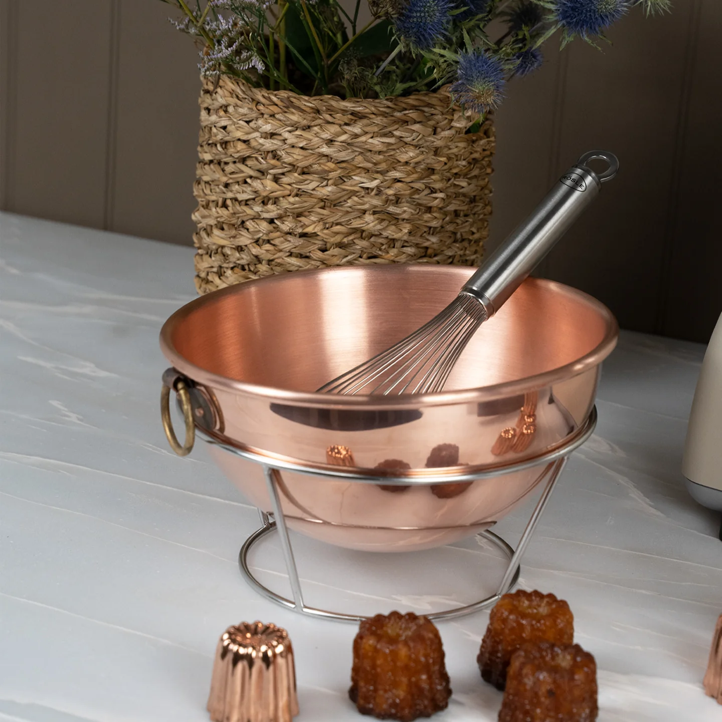 Mauviel M'Passion Copper Whisking Bowl 24cm and Stand - Image 2