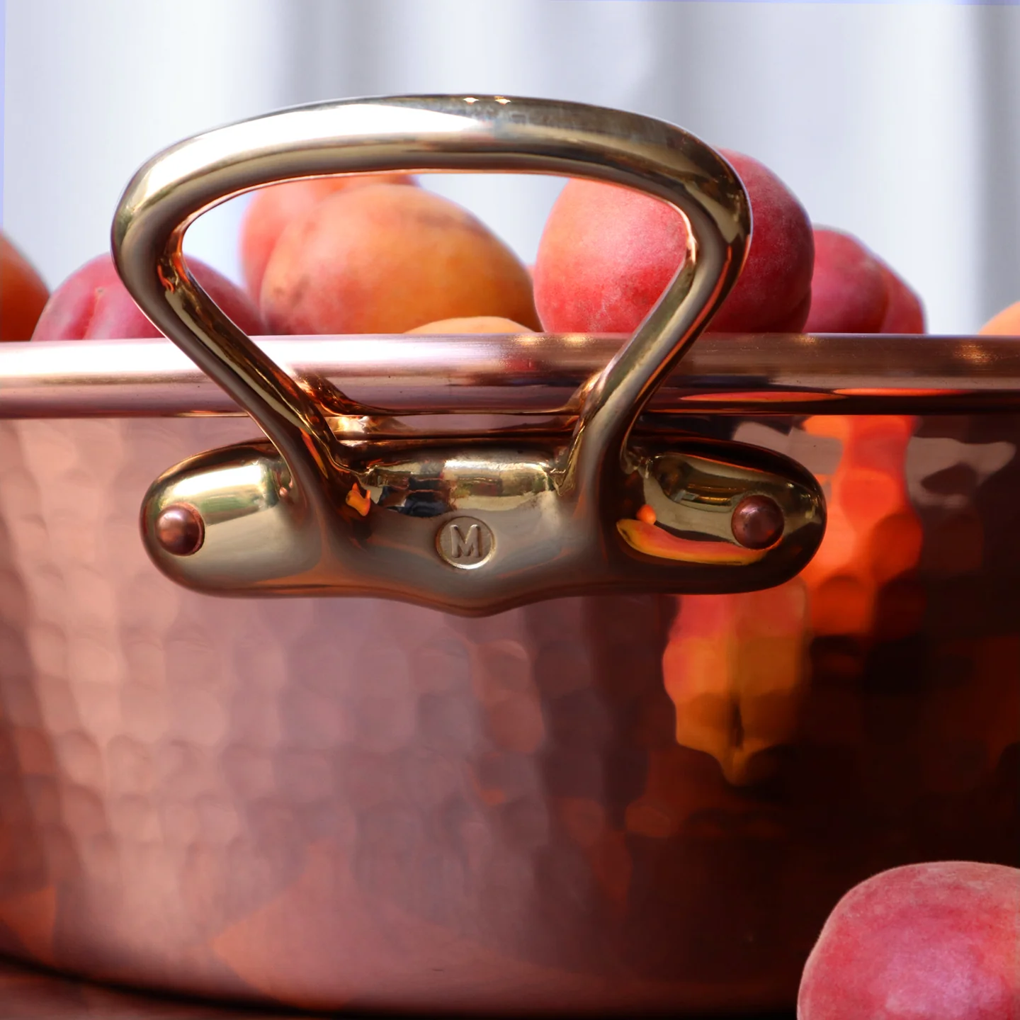 Mauviel M'Passion Hammered Copper Jam Pan with Bronze Handles / 36cm - Image 4