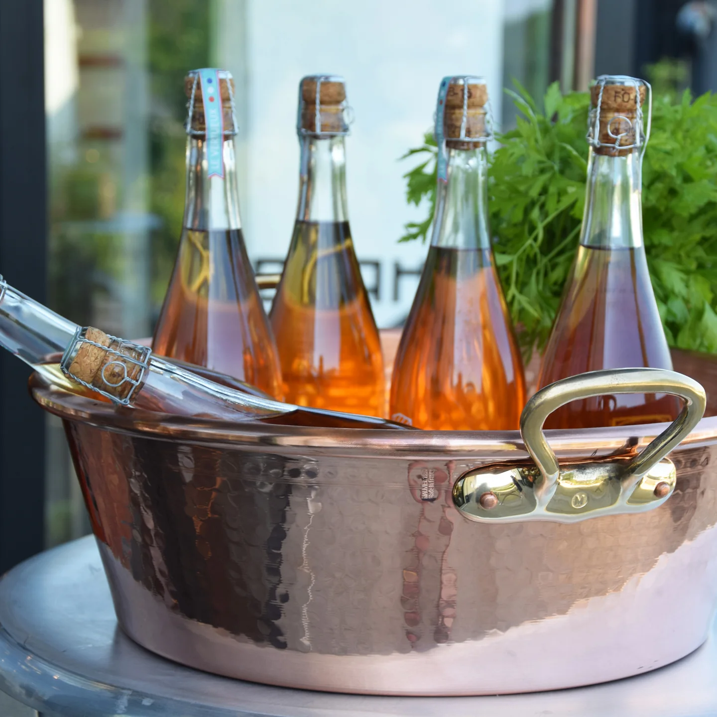 Mauviel M'Passion Hammered Copper Jam Pan with Bronze Handles / 36cm - Image 5