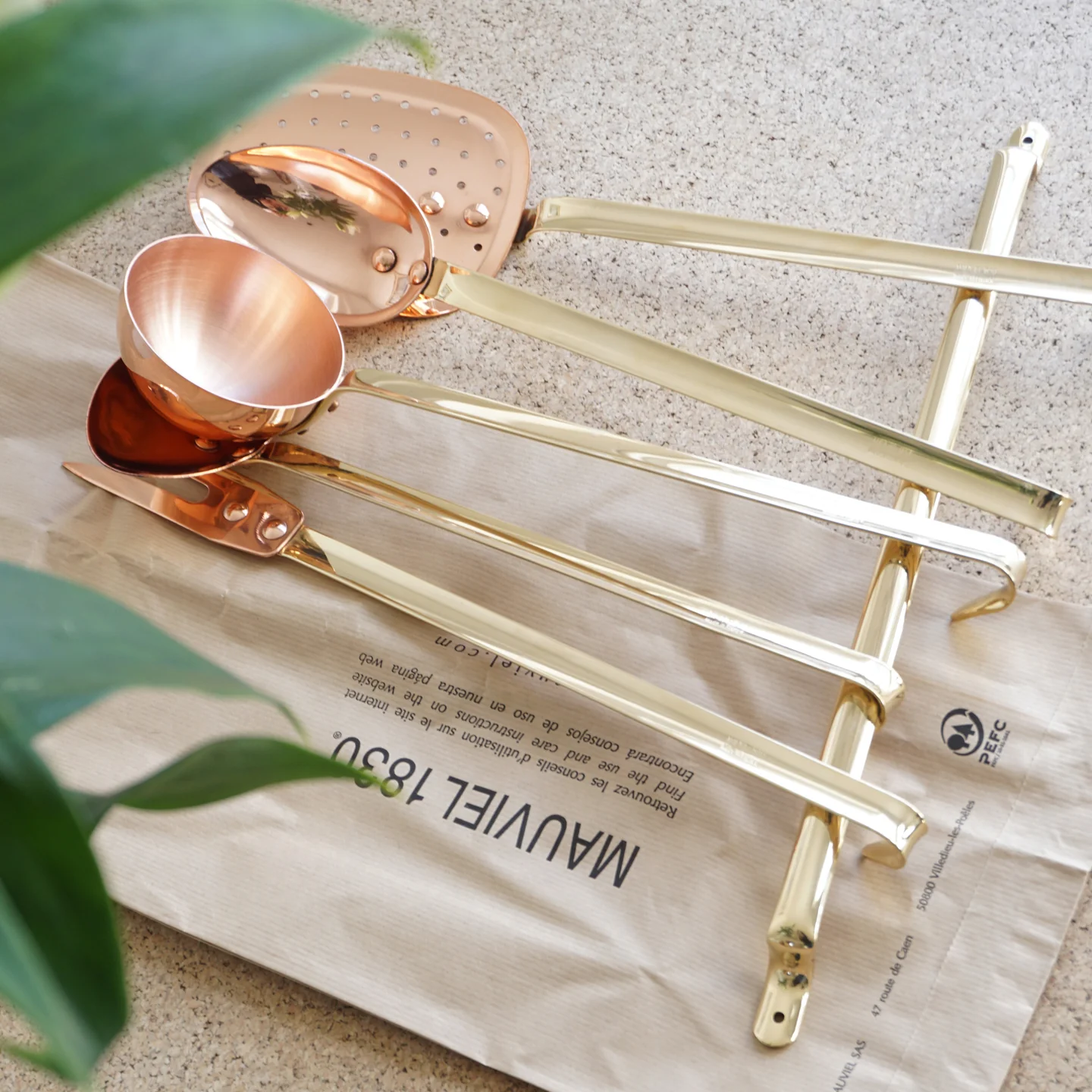 Mauviel M'Plus 5 Piece Copper Utensil Set - Image 3
