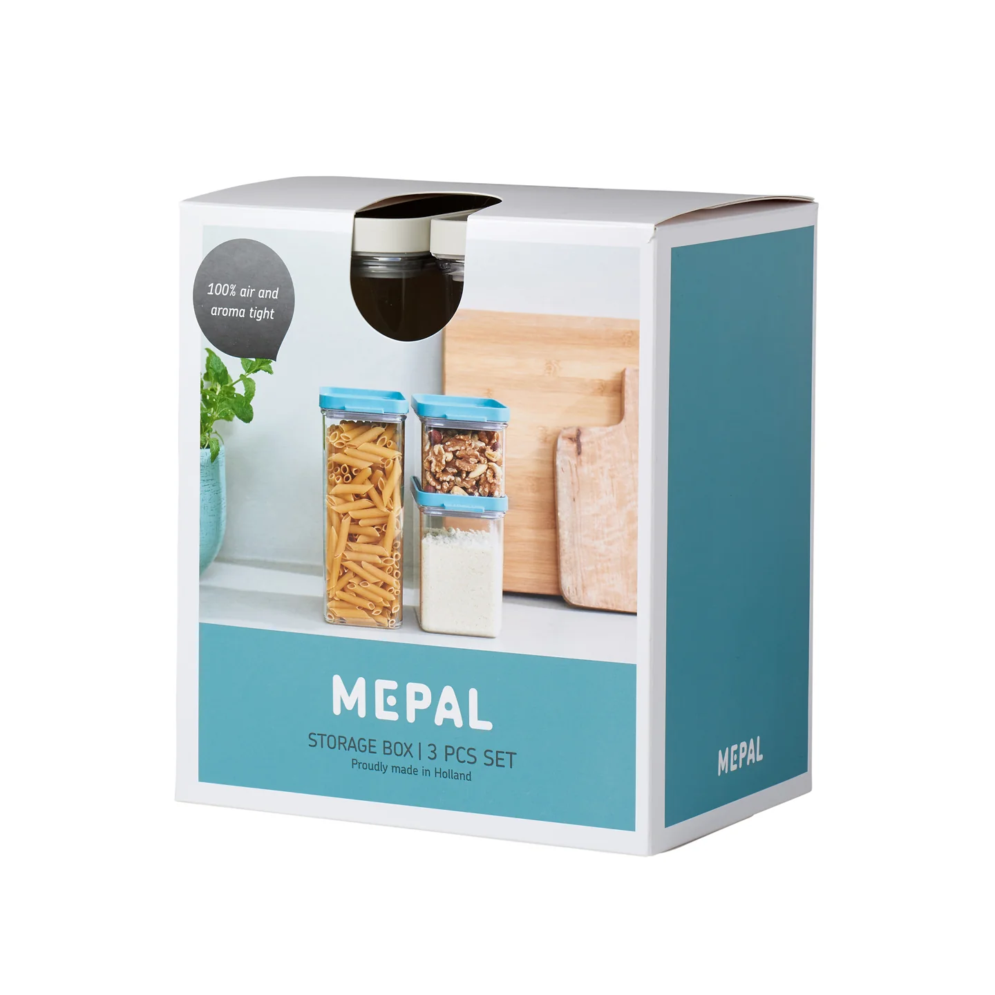Mepal Omnia Storage Box / Set of 3 / Nordic White - Image 4