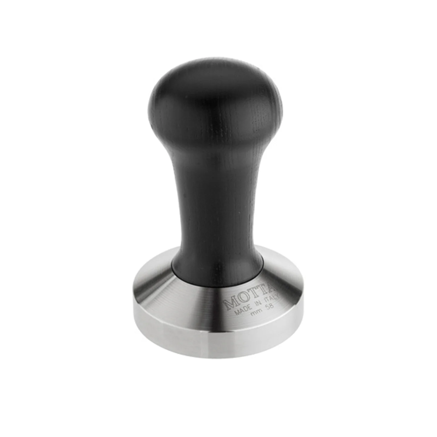 Motta Coffee Tamper with Black Wood Handle / Flat Base - Image 2