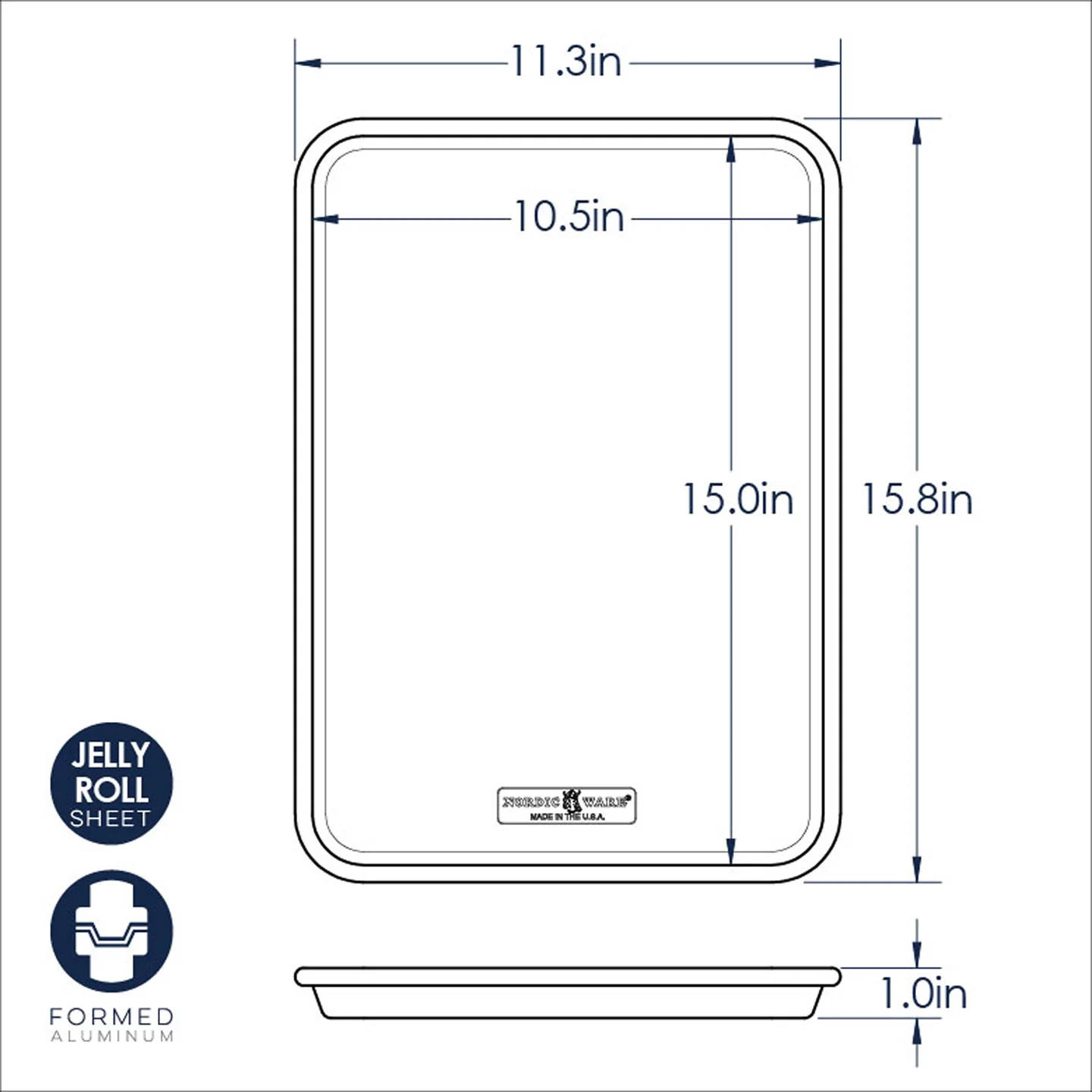 Nordic Ware Naturals Jelly Roll Baking Sheet Pan / 38x27cm - Image 6