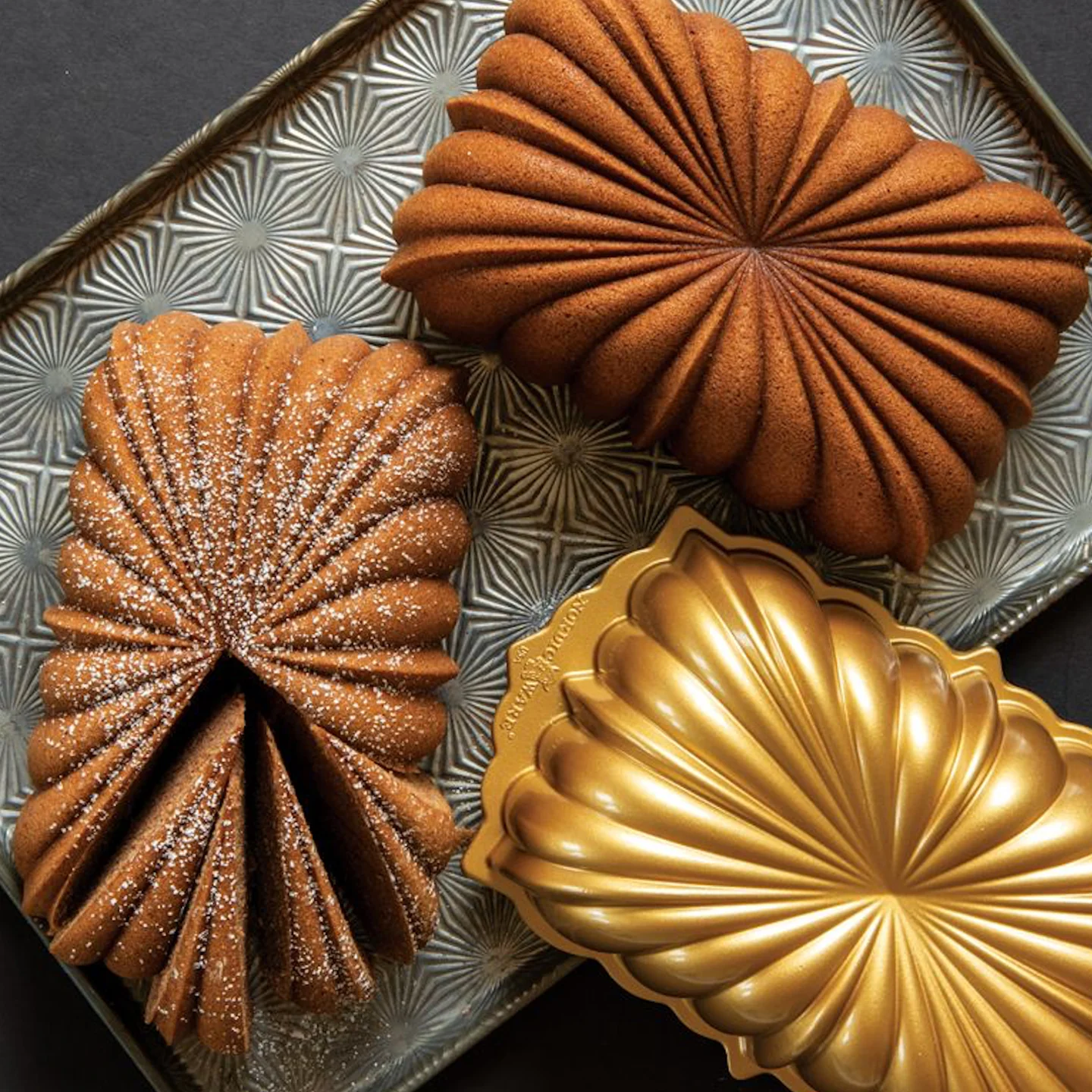 Nordic Ware Classic Fluted Loaf Pan Gold - Image 4