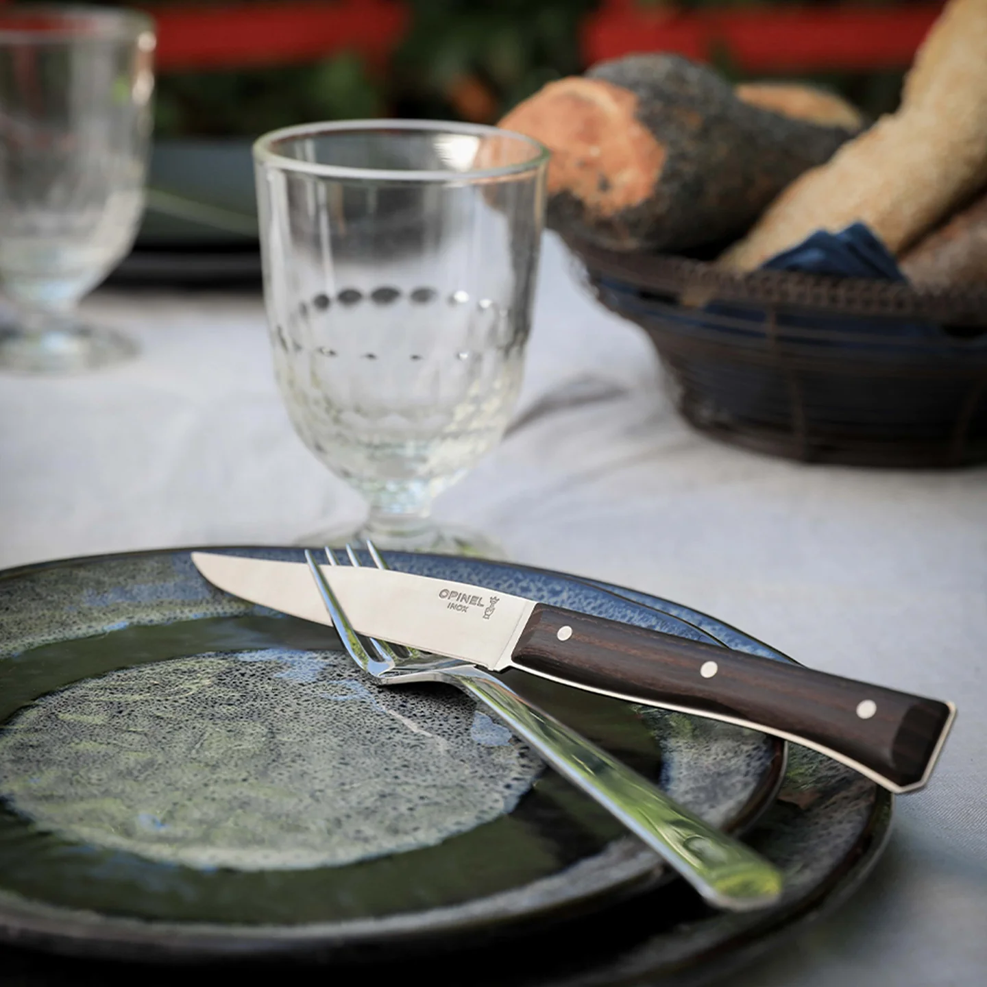 Opinel Facette Steak Knives / Set of 4 / Dark Ash - Image 2