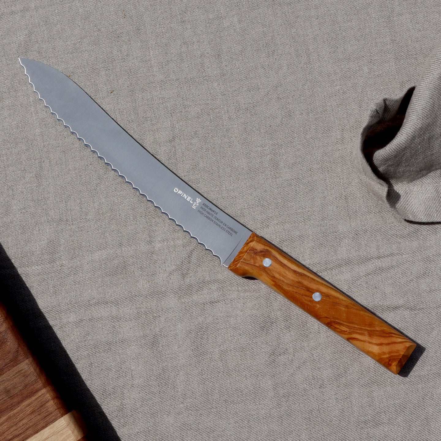Opinel Parallèle No.116 Bread Knife / Olivewood - Image 2
