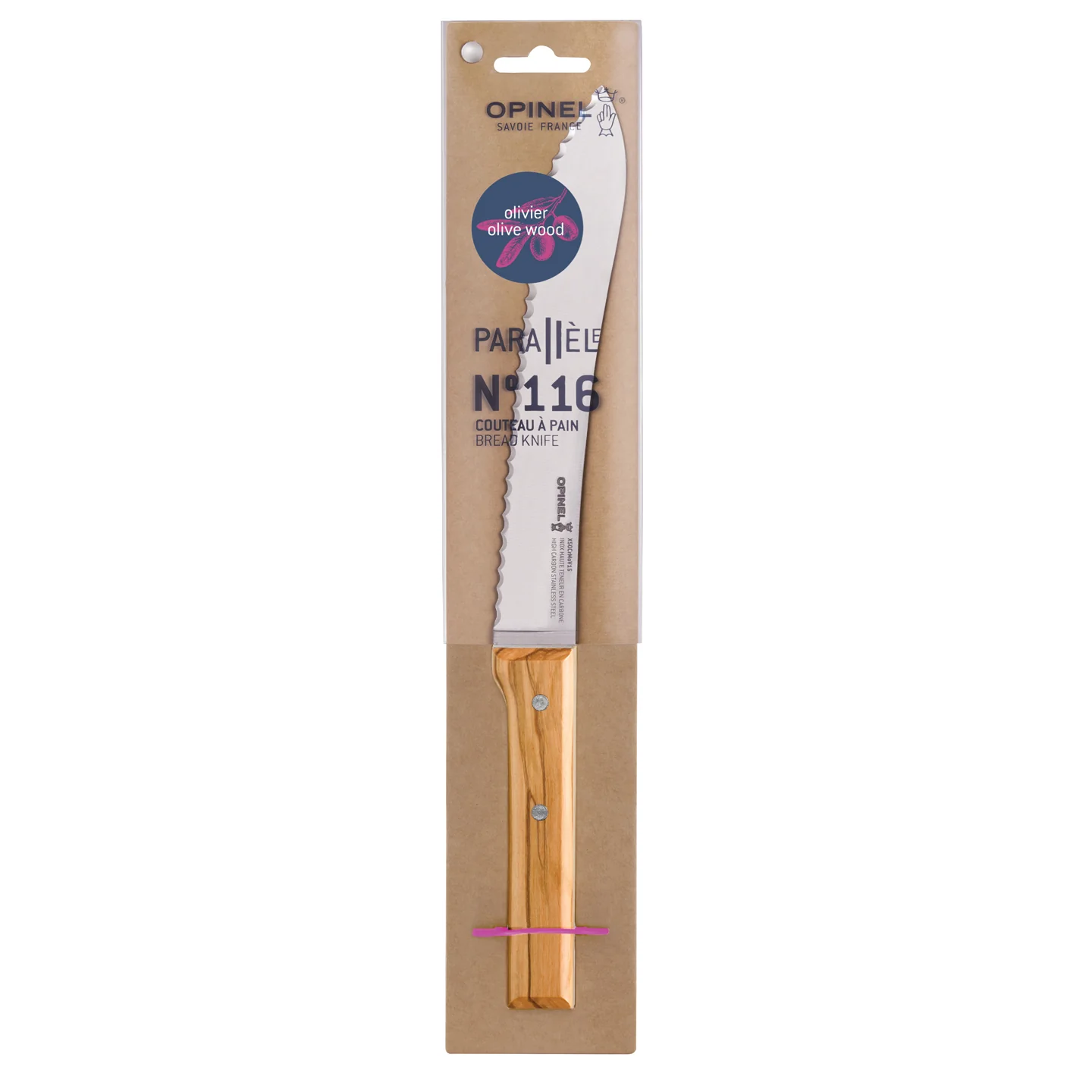 Opinel Parallèle No.116 Bread Knife / Olivewood - Image 9