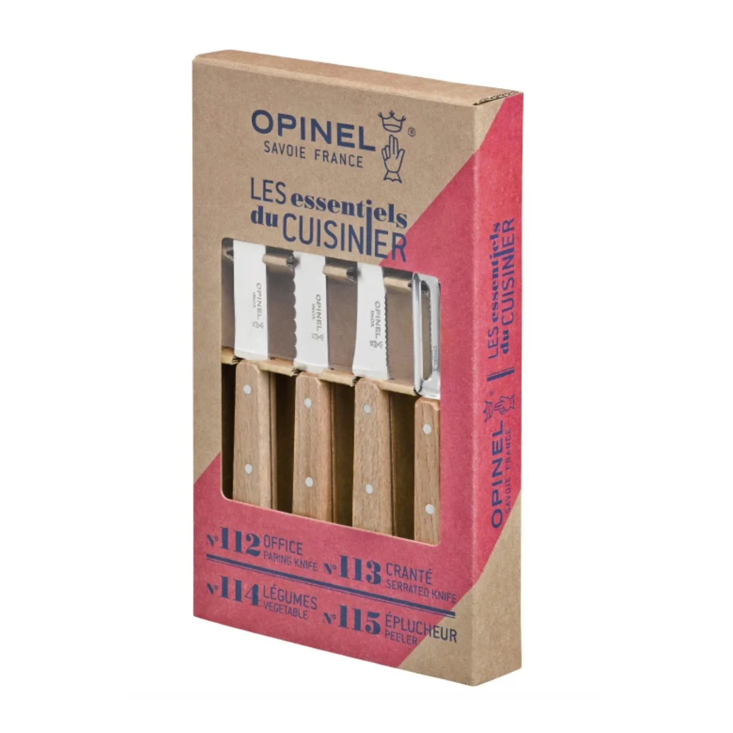Opinel Wooden Handle Prep Knife Set - Image 3