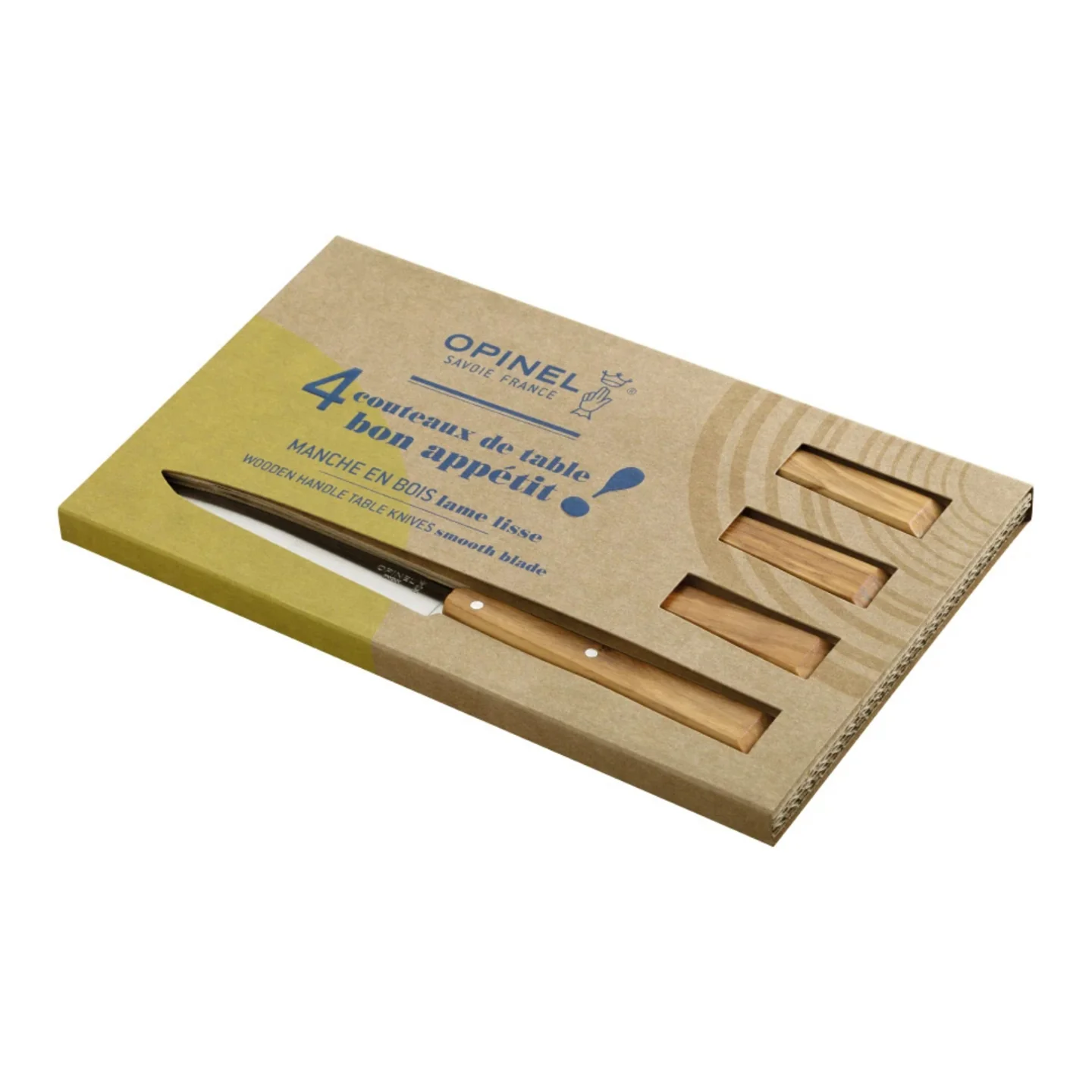 Opinel Wooden Handle Table Knives Set of 4 - Image 3