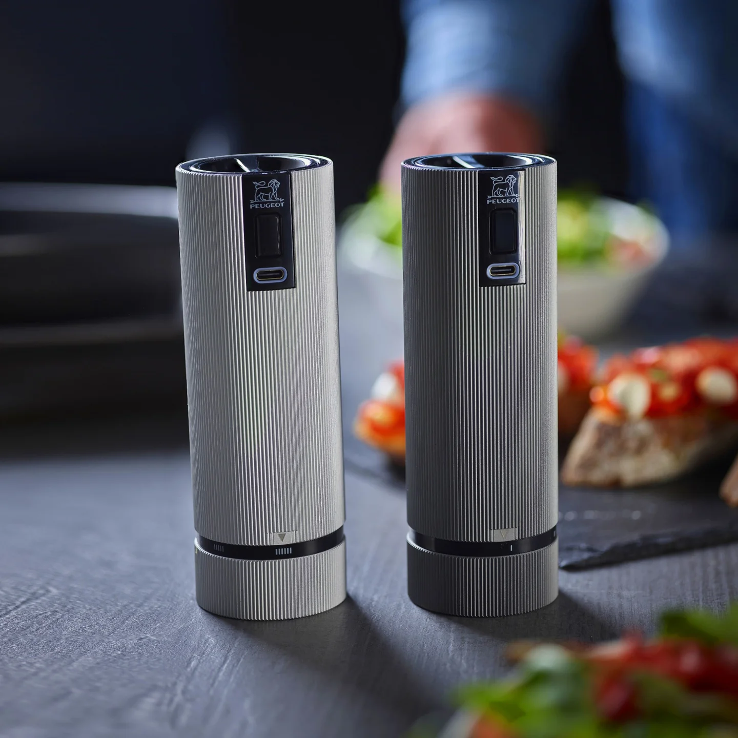 Peugeot Line u'select Zirlion Electric Salt & Pepper Mill Set (New Model) - Image 2