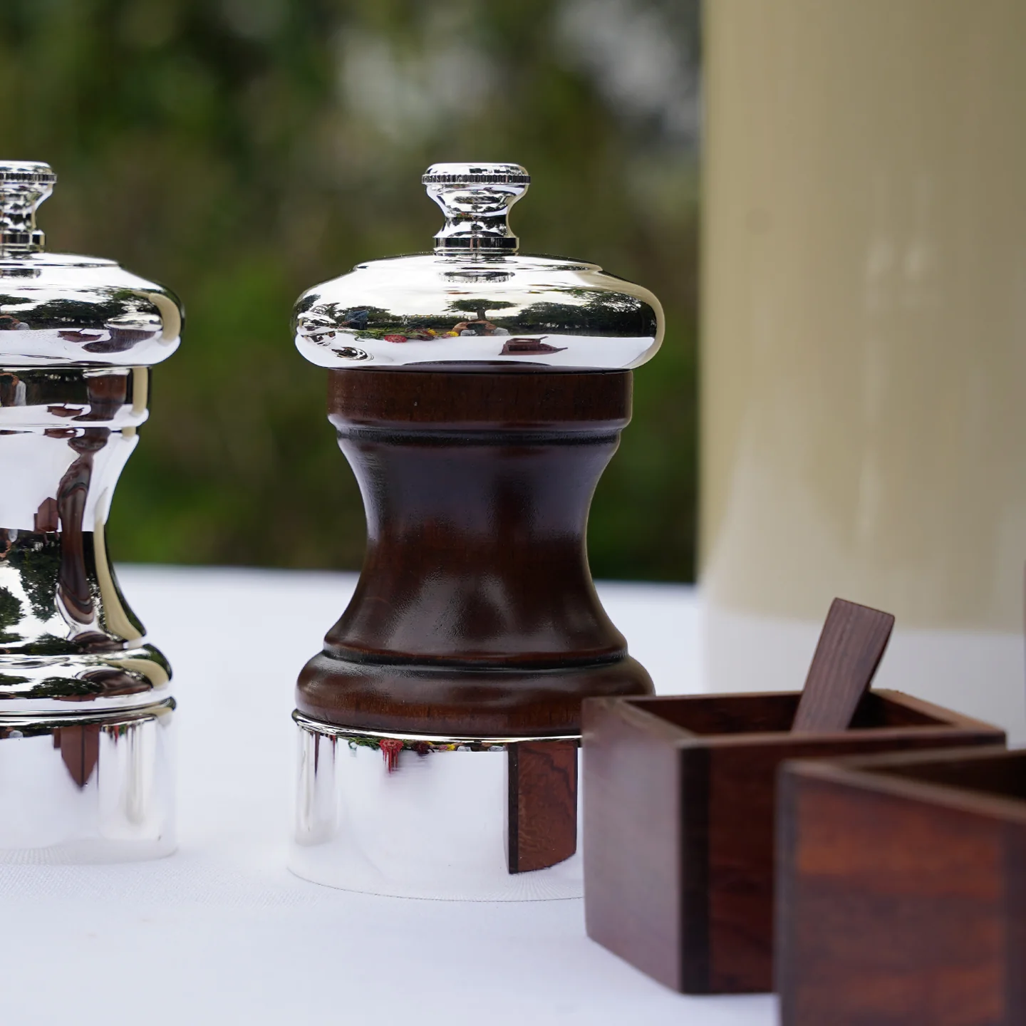 Peugeot Palace Wood & Silver Pepper Mill - Image 4