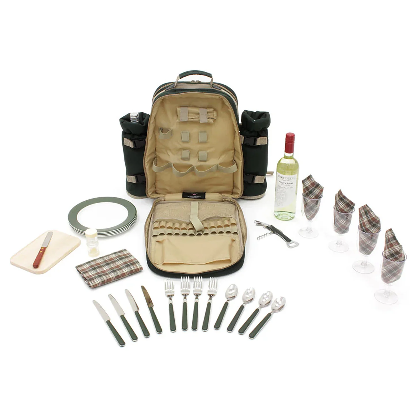Picnic Backpack / Forest Green / 4 Person - Image 3