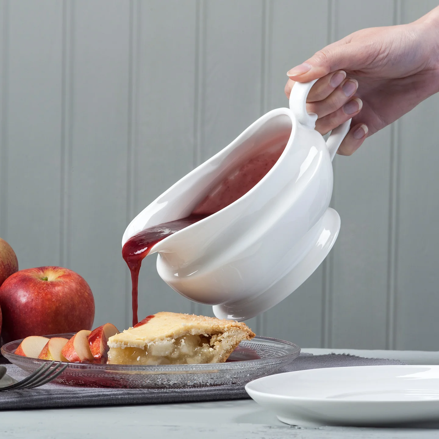 Porcelain Gravy Boat with Saucer / 500ml - Image 4