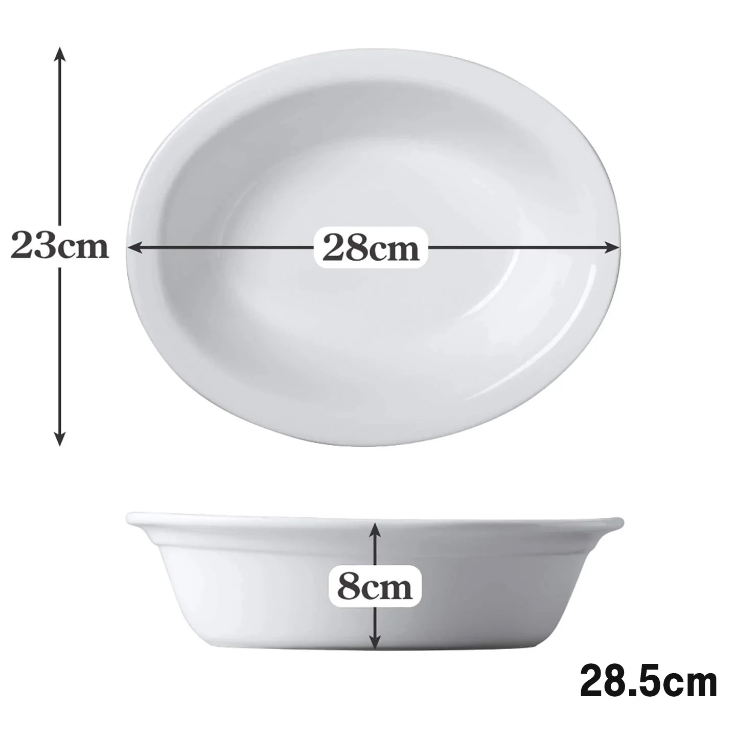 Porcelain Oval Pie Dish - Image 5