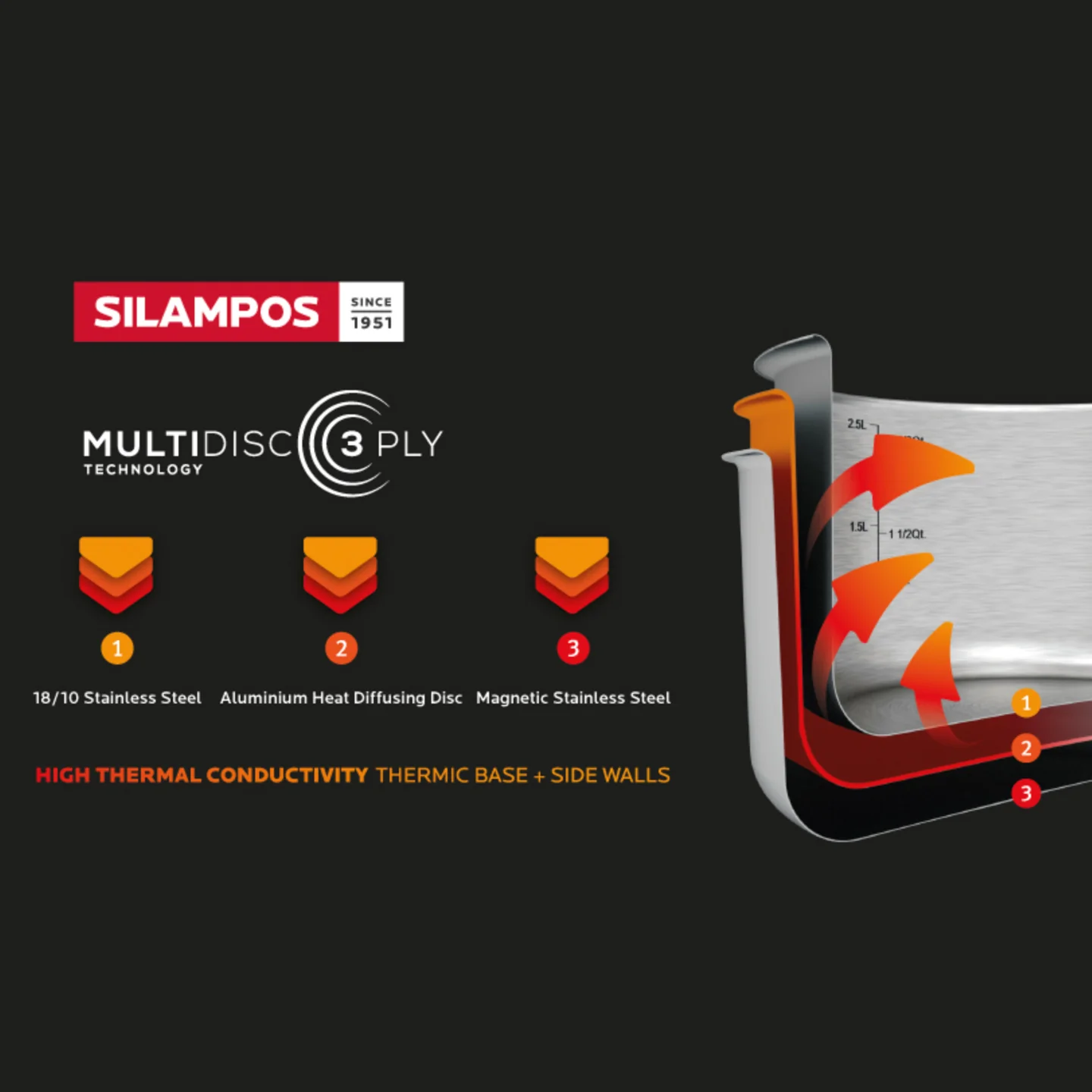 Silampos TriPly Casserole with Lid - Image 5