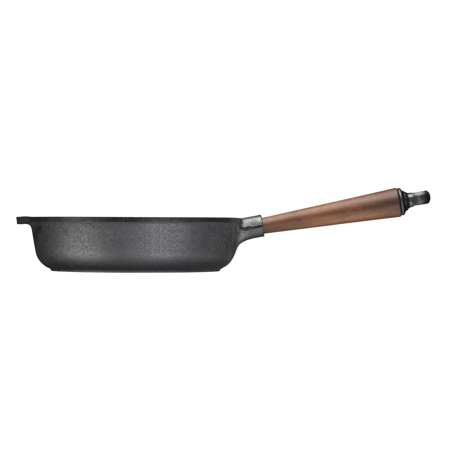 Skeppshult Cast Iron Deep Frying Pan with Walnut Handle - Image 5