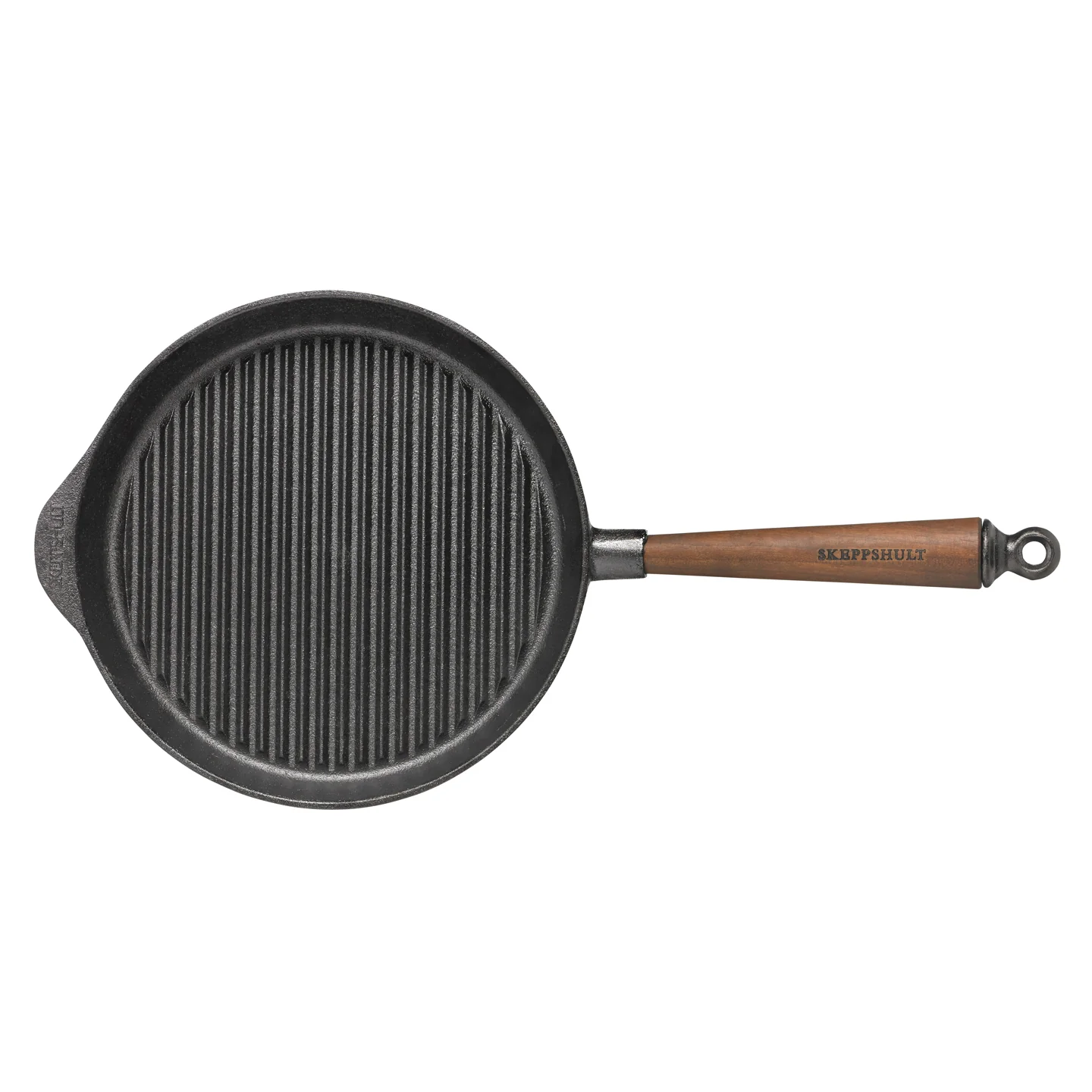 Skeppshult Cast Iron Grill Pan with Walnut Handle - Image 3