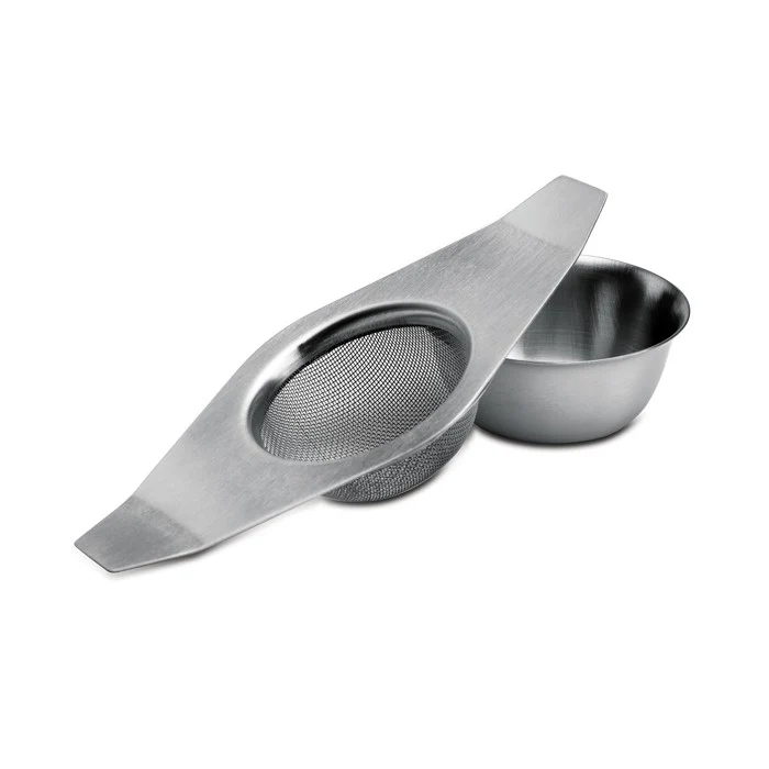 Stainless Steel Tea Strainer with Cup - Image 4