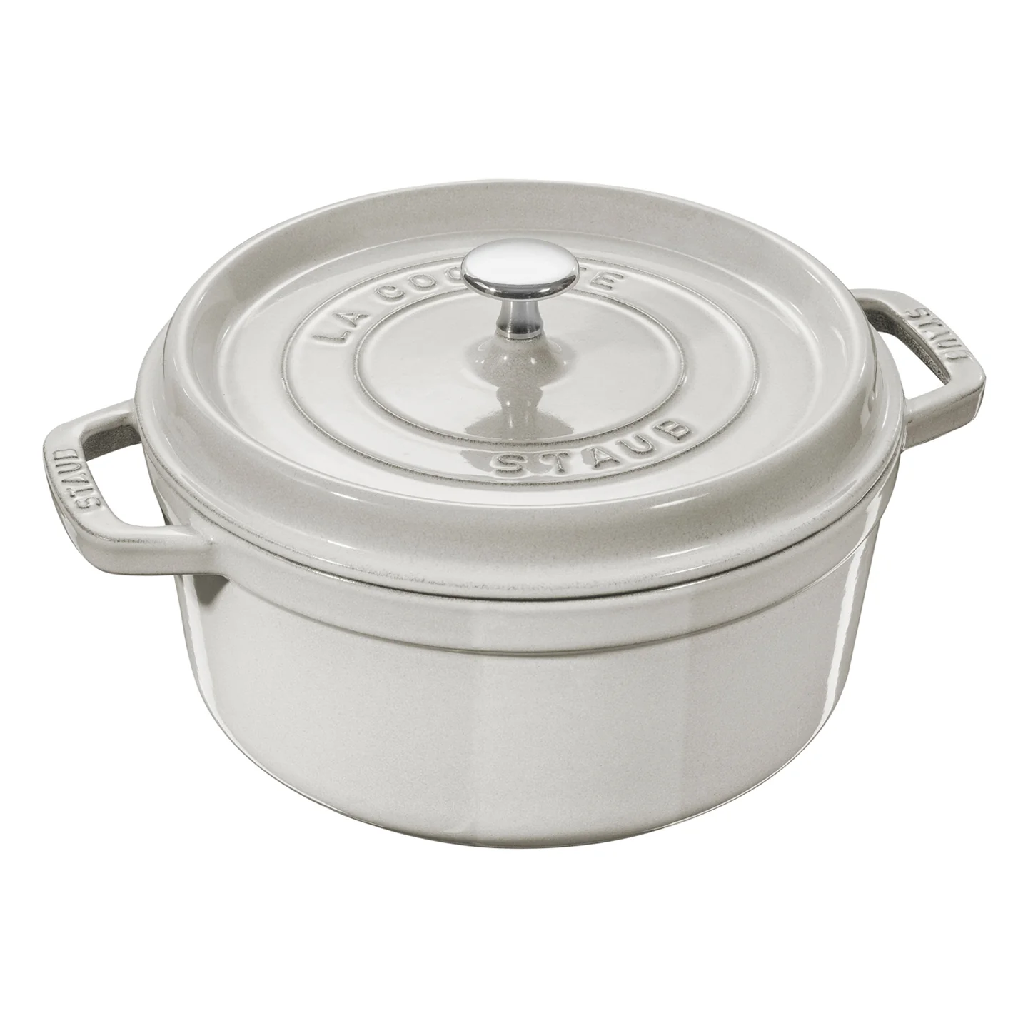 Staub Round Cocotte / White Truffle - Image 5