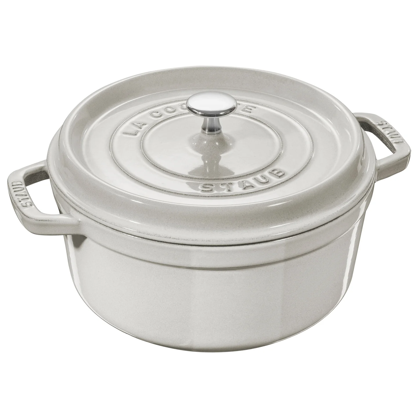 Staub Round Cocotte / White Truffle - Image 6